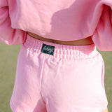 Fancy French Terry Mini Shorts - Par Pink