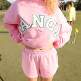 Fancy French Terry Mini Shorts - Par Pink