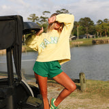 Fancy French Terry Mini Shorts - Birdy Yellow
