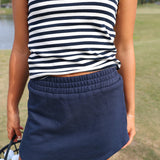 Fancy French Terry Skort - Deep Navy