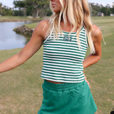 Fancy French Terry Skort - Fairway Green
