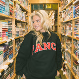Fancy Oversized Fleece Mockneck - Black/Red