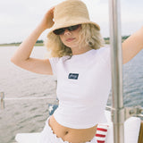Fancy French Terry Mini Shorts - White