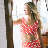 Fancy Fit Shorts Set - Red Polka Dot