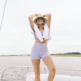 Fancy Fit ShortsSet - Red/Blue Gingham