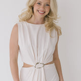 Audrey Cut Out Maxi Dress - Ecru