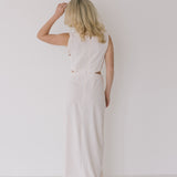 Audrey Cut Out Maxi Dress - Ecru