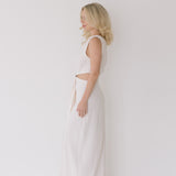 Audrey Cut Out Maxi Dress - Ecru