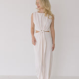 Audrey Cut Out Maxi Dress - Ecru