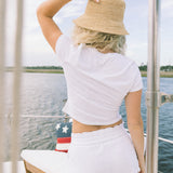 Fancy French Terry Mini Shorts - White
