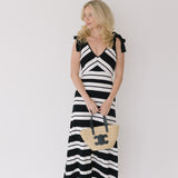 Ruby Sweater Midi Dress - Black/Off White
