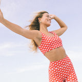 Fancy Fit Shorts Set - Red Polka Dot