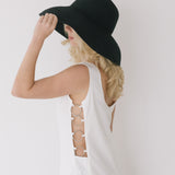 Carmella Side Ring Midi Dress - Off White
