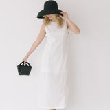 Carmella Side Ring Midi Dress - Off White