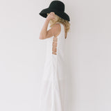 Carmella Side Ring Midi Dress - Off White