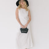 Carmella Side Ring Midi Dress - Off White