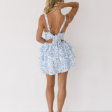 Peirce Blue Floral Mini Dress - Blue