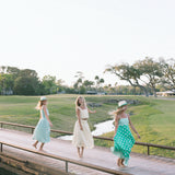 Zara Polka Dot Maxi Dress - White/Green