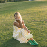 Jasmine Yellow Striped Skirt Set - Yellow/White