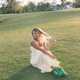 Jasmine Yellow Striped Skirt Set - Yellow/White