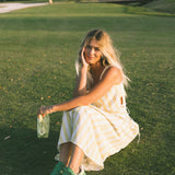 Jasmine Yellow Striped Skirt Set - Yellow/White