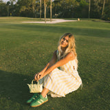 Jasmine Yellow Striped Skirt Set - Yellow/White
