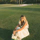 Jasmine Yellow Striped Skirt Set - Yellow/White