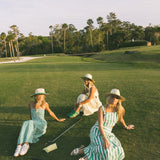 Camellia Striped Maxi Dress - Green/White Stripes