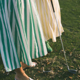 Augusta Green Striped Skirt Set - Green/White