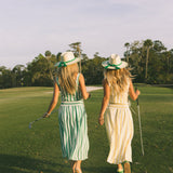 Augusta Green Striped Skirt Set - Green/White