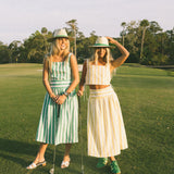 Jasmine Yellow Striped Skirt Set - Yellow/White