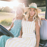 Jasmine Yellow Striped Skirt Set - Yellow/White