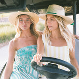 Camellia Striped Maxi Dress - Green/White Stripes
