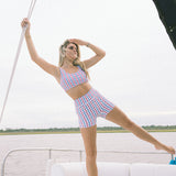 Fancy Fit ShortsSet - Red/Blue Gingham