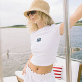Fancy French Terry Mini Shorts - White