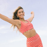 Fancy Fit Shorts Set - Red Polka Dot