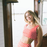 Fancy Fit Shorts Set - Red Polka Dot