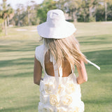 Alister Mini Backless Dress - Yellow/White Pinstripe