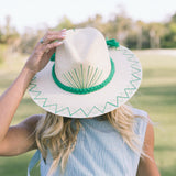 Flowering Mini Backless Dress - Green/White Pinstripe