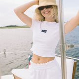 Fancy French Terry Mini Shorts - White