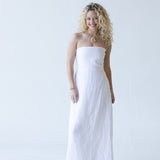 Ollie Strapless Maxi Dress - White