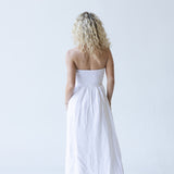 Ollie Strapless Maxi Dress - White