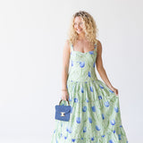 Peyton Midi Dress - Green/Blue