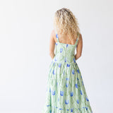 Peyton Midi Dress - Green/Blue