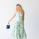 Peyton Midi Dress - Green/Blue