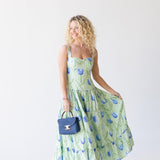 Peyton Midi Dress - Green/Blue