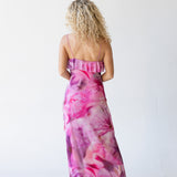Macey Ruffled Midi Dress - Pink