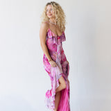 Macey Ruffled Midi Dress - Pink