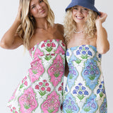 Isabelle Strapless Mini Dress - Pink Floral