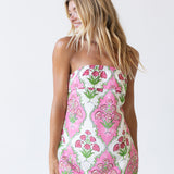Isabelle Strapless Mini Dress - Pink Floral